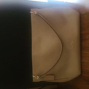 Tan Coach handbag